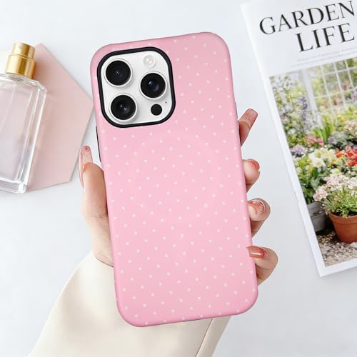 SenRiCase for iPhone 14 Plus Case Cute Polka Dot Phone Case Compatible with MagSafe, Dual-Layer Shock Protection (Hard PC + Silicone) - Aesthetic Protective Phone Cover for Women Girls, Pink by SenRiCase - Used condition - Image 5