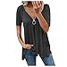 Bluse Damen Elegant Spitzen Shirt - Longshirt Damen Kurzarm Einfarbig Baumwolle Breite Schulter T-Shirt Ausgefallene Tshirts Mode Lose Modern Atmungsaktiv Sweatshirt Teenager MäDchen Tunika Tops