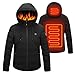 FR&RF Beheizte Jacke USB männer Frauen Winter im freien elektrische heizjacken warme Sport Thermisch Mantel Kleidung hitzige Weste,Schwarz,4XL