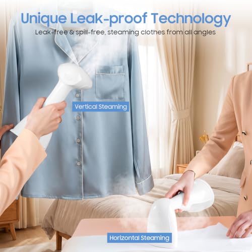 Image of Handheld Portable Steamer for Clothes - 1350W Small Clothes Steam Iron | 300ML Large Capacity & 15S Fast Heat-up Garment Steamer, Effectively Remove Various Fabric Wrinkles for Travel /Hotel /Home