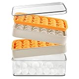 longzon Round Ice cube Trays for Freezer,Easy-Release Silicone,Circle Ice cube tray Making Sphere Ic