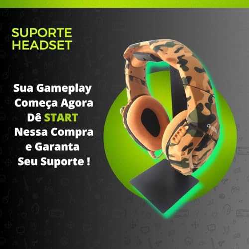 Suporte Moderno para Fone de Ouvido, Pintura Resistente a Riscos, Preto