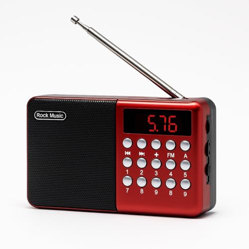 Image of Fire Turtle Pocket Blast FM Radio with Bluetooth Speaker with Clear Sound, Antenna, 6w-12 Hours (USB Charging) and Number Pad (AUX, SD Card, USB Input) (FM Radio Speaker)