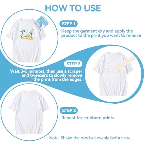 WEILAOK Removedor de Vinilo de Transferencia de Calor para Tejidos, Removedor Rápido de Letras de Vinilo, Potente Removedor de Residuos, Suave Lmpresión Ropa Eliminación Rápida Eliminación, 260ml