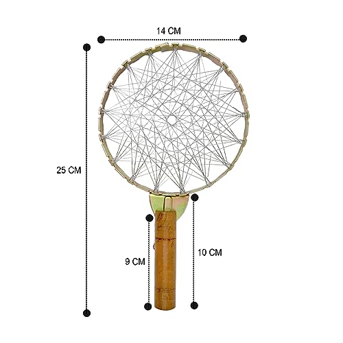 ANSHEZ Chotta Tandoor Lpg Gas Saver Jali|Mini Tandoor, Tandoor Channi, Grill Jalli, Barbeque Net, Gas Tandoor Grill With Wooden Handle, A Must For Every Home-Pack Of 1 (Made In India), Free Standing