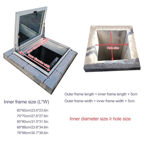 Trampilla de techo de 70x70 cm para transformar buhardillas oscuras en terrazas con luz natural 8