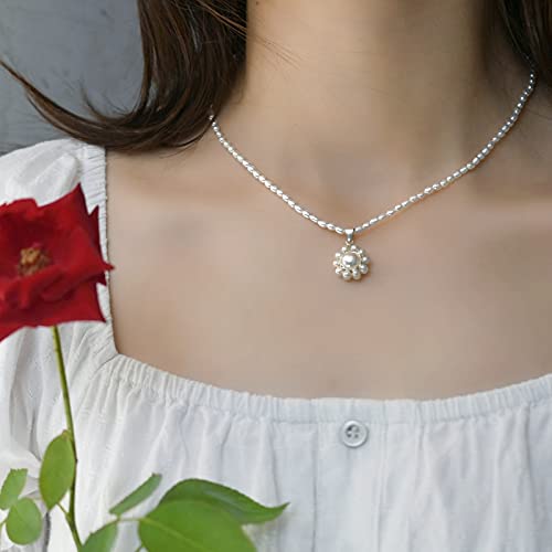 Collier perle d'eau douce naturel le cadeau d'anniversaire idéal avec pendentif artisanal - 3