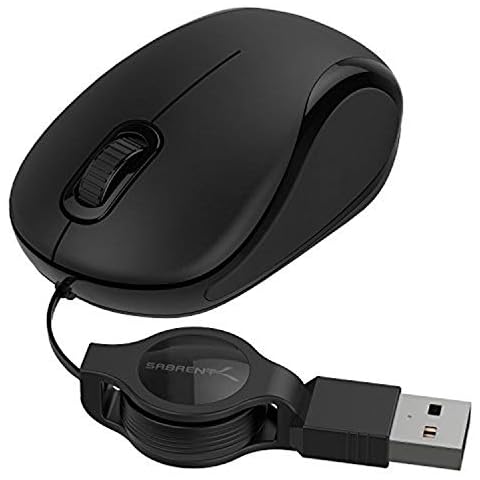 Sabrent Mini Travel USB Optical Mouse Mice with Retractable Cable (MS-OPMN) Cover