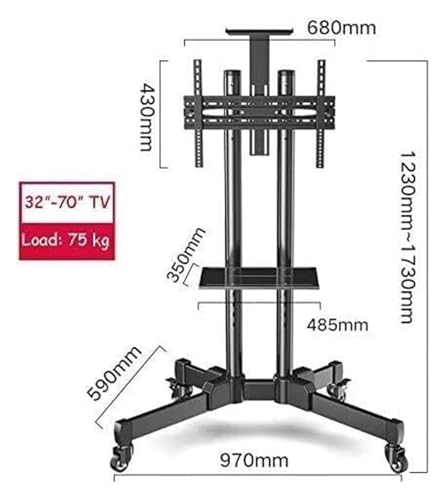 Soporte de TV móvil universal con ruedas miniatura 5