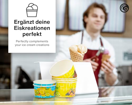 Octopus 1500x Eisbecher, EIS- Pappbecher, Früchtebecher mit 160 ml Füllvolumen – Bild 6