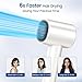 Hair Dryer with Diffuser,1-4min Fast Dry by 1400w, 3 Heat/Cool Wind Level,0.86lb Lightweight, 49db Low Noise, 2 Billion Plasma, Industry-Leading High-Speed Brushless Motor Blow Dryer for Home Travel