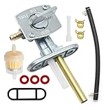 ZUDKSUY 燃料バルブペットコックタンクスイッチ ガスケット&シャットオフ付き - ヤマハTTR/TT-R 90-350、Bear Tracker/Bruin/Timberwolf 250、Warrior 350、Quadsport 400 ATVオートバイにユニバーサルフィット