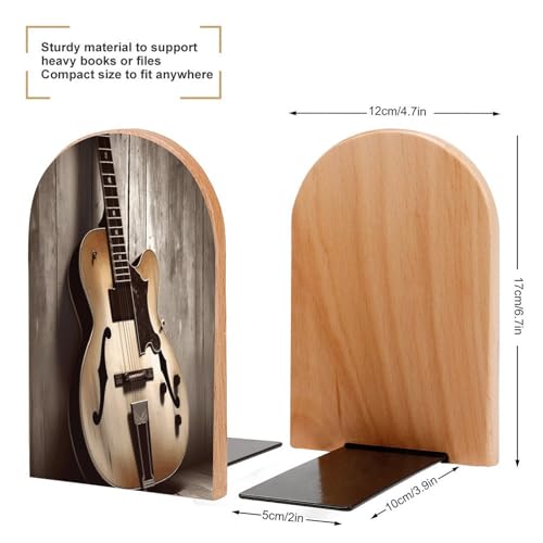 Sujetalibros de guitarra original de madera un regalo para músicos y lectores 3