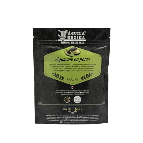 ÁGUILA MEXIKA | Avocadopulver (gefriergetrocknet) | aus mexikanischen Avocados der Sorte Hass | Ergänzen Sie Ihre Gerichte überall mit der Nährkraft von Avocados.