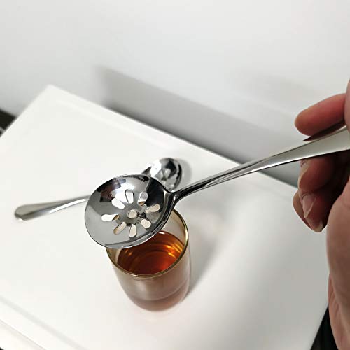 Goeielewe 2-Pack Soup Slotted Serving Spoon 7.7-Inch Stainless Steel Colander Spoon For Buffet thumb #3