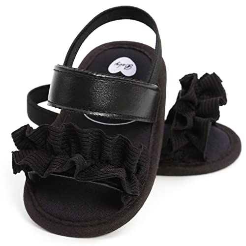 Image of Infant Baby Boys Girls Summer Sandals Party Wedding Dress Flats Shoes Newborn Crib Shoes First Walkers Prewalkers 0-18 Months