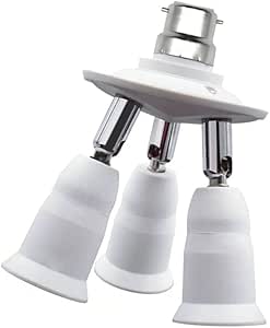 Light Socket, Splitter 3 in 1 360 Degree Adjustable 180 Degree Bendable ...