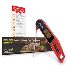 BALDR Digital Meat Thermometer - Waterproof Digital Food Thermometer, Instant Read Thermometer - Single Probe Thermometer for Cooking and Outdoor Grill Cooking BBQ Thermometer for Grill