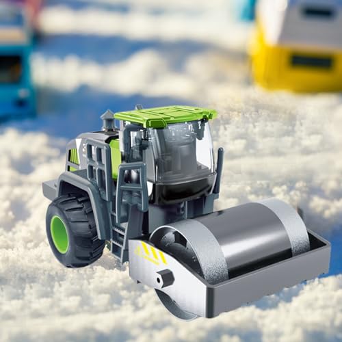 Image of Unbreakable Alloy Head Engineering Vehicle Inertial Excavator, Forklift, Bulldozer, Road Roller with Realistic Shape Models Friction Powered Construction Truck Toy Set for Kids