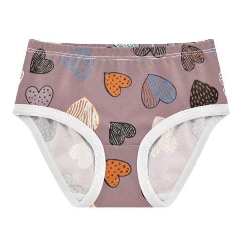 Artistic Girls Underwear Toddlers 2t Cotton Girl Panties Cute Colorful Hearts Briefs Undies Kids