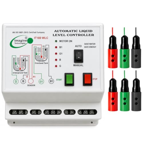 Image of Fully Automatic Water Level Controller & Indicator with Dry Run Protection 1 Year Warranty