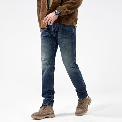 Jeans Pants Trousers Denim Spring and Autumn Men's Wear Non Elastic Water Wash Craftsmanship Slimming Small Classic2