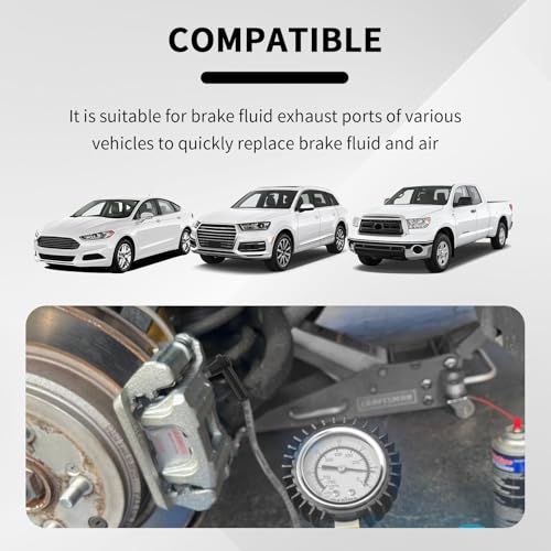 Image of 5PCS Brake Bleeder Kit Connector,Brake Fluid Bleeder Kit Bleeding Adapter Joint for Quick Brake Fluid /Air Changes,Brake Bleeder Hose Connector Fit Brake Bleeder Bottle,Vacuum Brake Bleeder