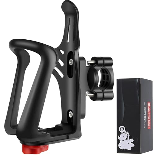YFFSFDC バイク ドリンクホルダー ボトルホルダー 自転車 ペットボトルホルダー 360°回転調整可能 取付簡単 スタンド クランプ式 ロードバイク ドリンクホルダー 高耐久 飲み物 ホルダー