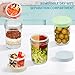 Xyptorix 16 oz Overnight Oats Containers with Airtight Lids - 6-Pack Leak-Proof Wide Mouth Mason Jars & Divided Cups for Dried and Wet Foods, Glass Jars for Chia Pudding, Salad, Snacks, and Yogurt