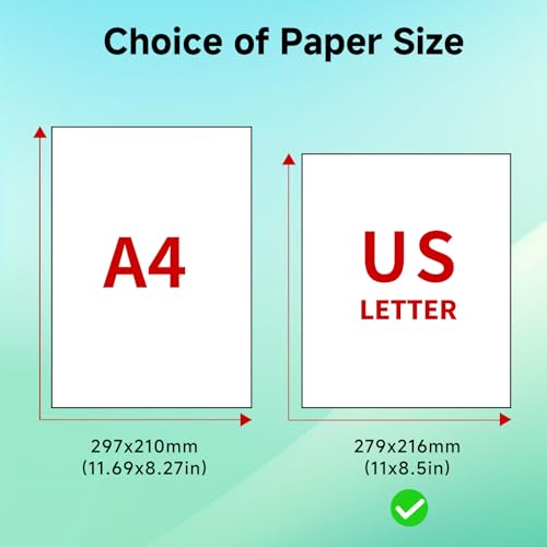 Image of HPRT 200 Sheets Thermal Printer Paper 8.5 x 11 Inch US Letter,Advanced Printing Paper Compatible with HPRT /iDPRT /PRT Portable Printer MT620 /MT610 /MT800,Continuous Folding