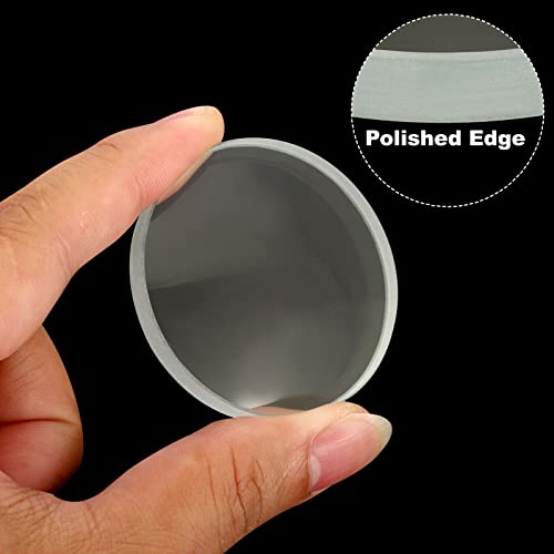 Image of PATIKIL 8 inch (200mm) Focal Length Double Concave Lens, 2 Pack 50mm Diameter 5mm Height Glass Optically Polished Round Edges Lens for Physics Experiment, Clear
