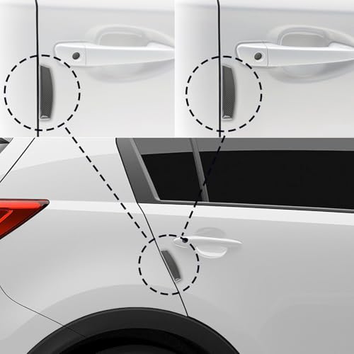 Image of Car Door Edge Guard Compatible with Sierra 2025 Year All Models of Ta-ta Bumper Scratch Protector /Anti Scratch Guard, Carbon Fiber (Set of 4)