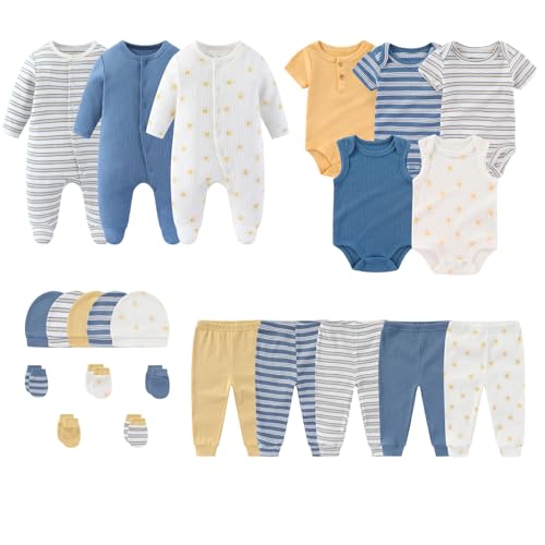 Image of MAMIMAKA Newborn Layette Gift Set 23-Piece Baby Bodysuits Infant Outfits Essentials and Accessories 0-12 Months