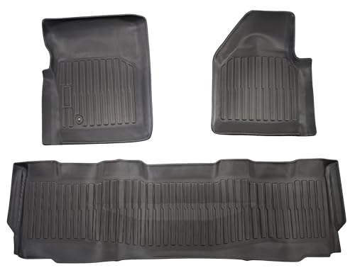 COTAZA Floor Mats for Ford F-250 F-350 Super Duty Crew Cab 2008 2009 2010, Rubber Car Mats, Heavy Duty Custom Fit All Weather Floor Liner, Truck Accessories for Ford F250 F350 2008-2010 Black