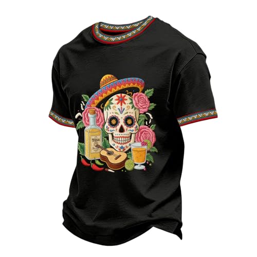 T-shirt messicana De Graphic T Shirt per manica corta maglietta