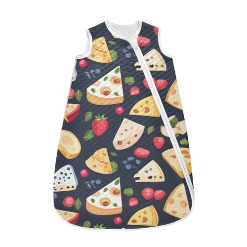 vvfelixl Color Cheese Baby Sleeping Bag Sleep Sack,Baby Wearable Blanket Sleep Suit for 0-6 Months