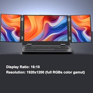 Triple Schermate per Laptop Esterno Portable Laptop Notebook per WiFi6 RJ45 11 PRO Game, Tradizionale (Spina Europea)