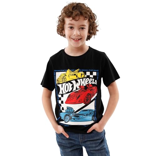 Hot Wheels T-Shirt | Racecar Boys Tshirt | Boys T Shirts | Black 82