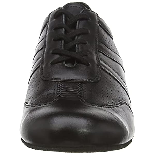 Diamant Uomini Ballroom Sneakers 133-225-042 - Pelle Nappa Nero - 2,5 cm Zeppa - Largo - Made in Germany