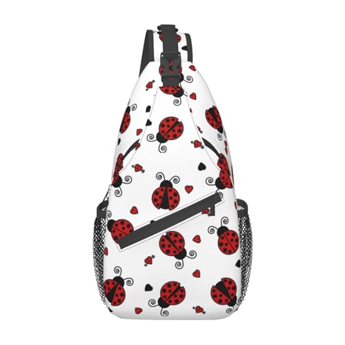 Ladybug Shoulder Bag Ladybird Sling Backpack Daypack Casual Backpack Hiking Bag Cute Backpack Bag