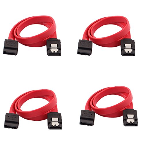 Cable SATA Serial 7 Pines Macho a Macho 43cm 4 Unidades Negro