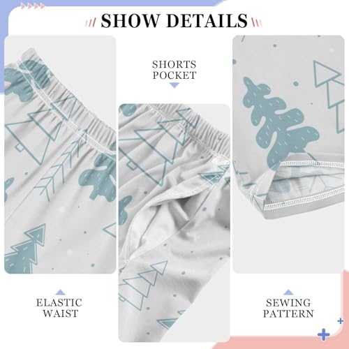 Boys' Pants Christmas Trees Forest Long Bottoms Jogger Pants Elastic Waist Trousers with Pockets S-XL4