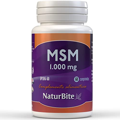 NaturBite - MSM 1000 mg | 60 Comprimidos | Suplemento Articulacio...