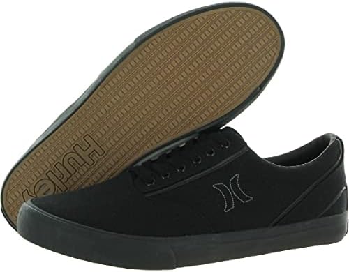 Hurley Mens Arlo Lace Canvas Casual and Fashion Sneakers Black 12 Medium (D) Review | Image 3