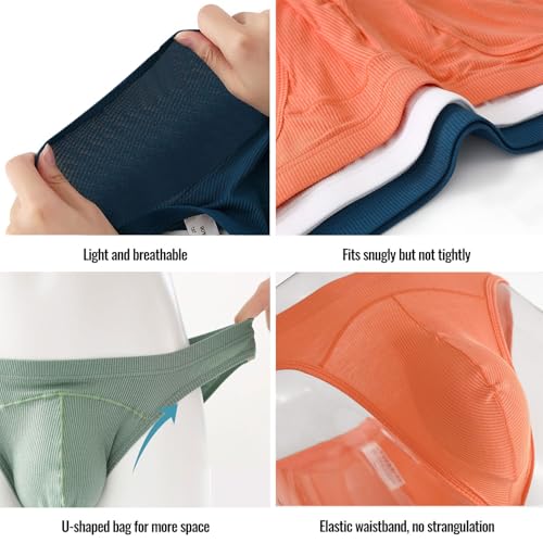 ONEFIT Men's Low Rise Briefs Underwear with U-Shaped Pouch Breathable Quick Dry Soft Underpants3