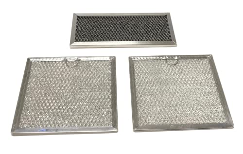 Image of Microwave Grease & Charcoal Filter Set Compatible with Samsung Model Numbers ME19R7041FG, ME19R7041FG/AA, ME19R7041FS