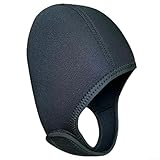 Gdfnmogo Gorro de natación térmico de neopreno de 5 mm para adultos, cubierta de cabeza de natación de agua fría para surf, esnórquel, aguas abiertas (negro)