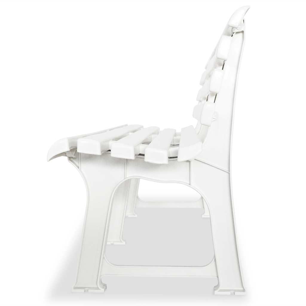 Hothingwell Banc De Jardin Plastique Blanc 145,5 cm
