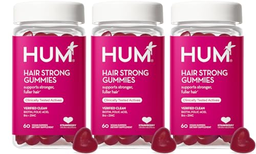 HUM HUM Hair Strong Gummies Biotin, Zinc & Vitamin B12, Hair Growth, 60 Count sold by HUM Nutrition - Amazon Seller - US
