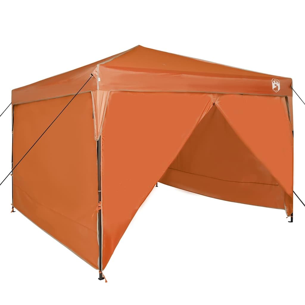 Namiot markizowy pomarańczowy 290 x 290 x 251 cm materiał | Wodoodporna rama Pop-up, w zestawie torba do przenoszenia, 8 śledzi, 4 linki napinające